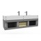 Castello Usa Nile 60" Wall Mounted Gray Vanity With White Top And Black Handles CB-MC-60G-BL-2053-WH - alternate 7